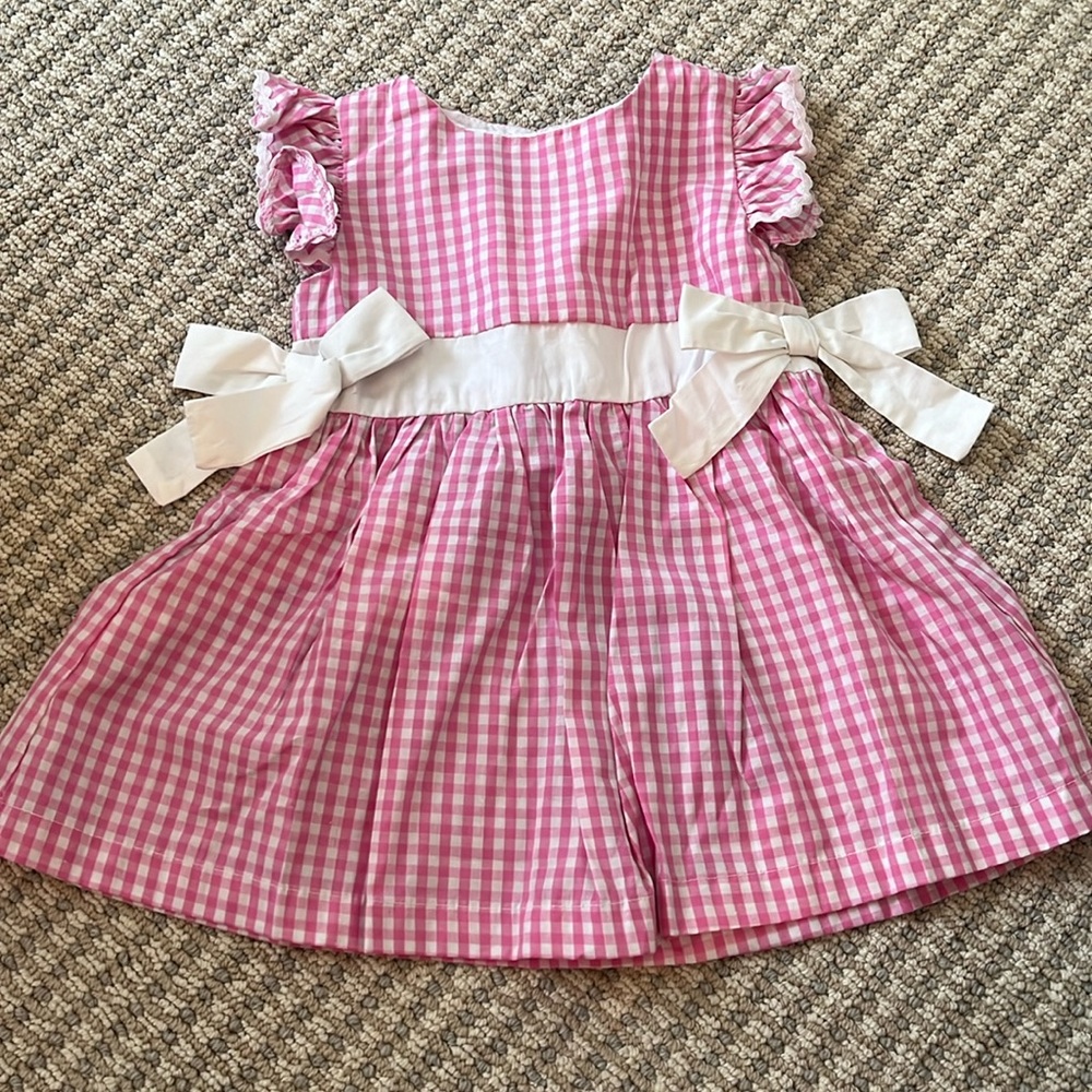 Pink Gingham Dress 3-6 M - Picture 1 of 4
